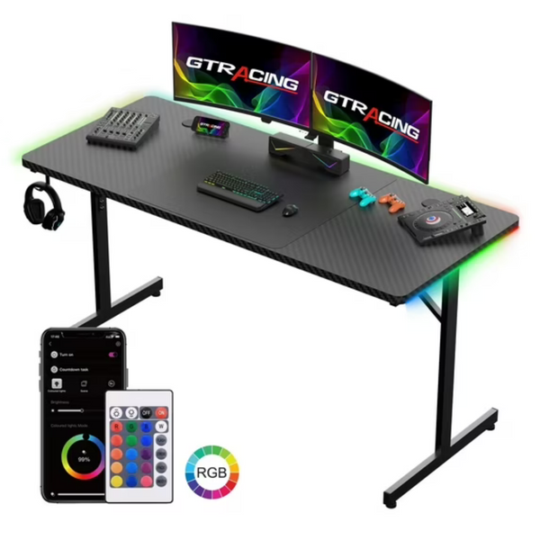 GTRacing 55" Large RGB Gaming Desk