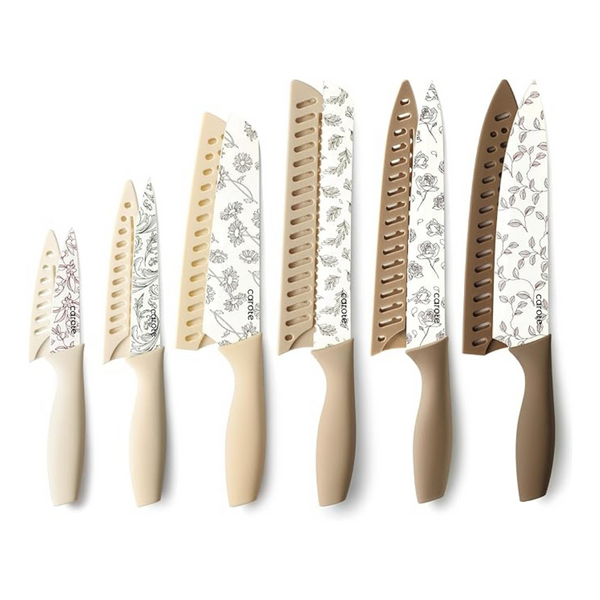 12-Piece Carote Stainless Steel Kitchen Knife Set