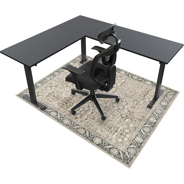 63" x 51" Modern Coffee Chair Mat for Hard Floor