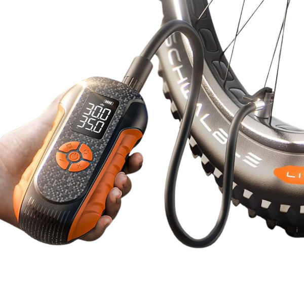 LISEN 150PSI Cordless Bike Pump Air Compressor w/ Presta & Schrader Valve