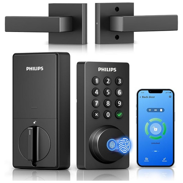 Philips WiFi Smart Deadbolt Lock w/ Handle & Keyless Entry
