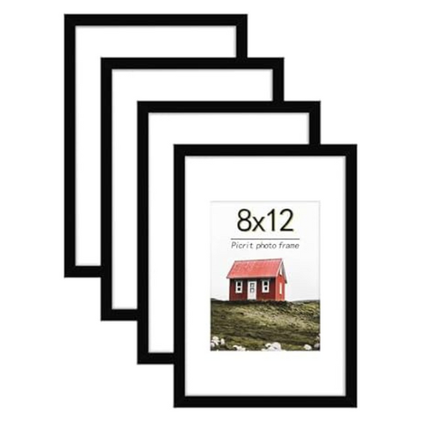 4-Pack Picrit 8" x 12" Picture Frame Set