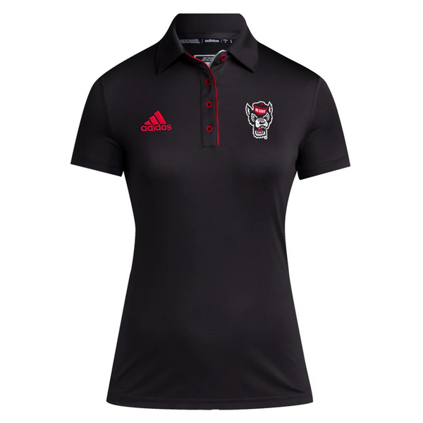 Adidas Women's NC State Coach Short Sleeve Polo Shirt