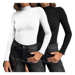 Save 50% On 2 Pack Women's Mock Turtleneck Undershirts (Various)