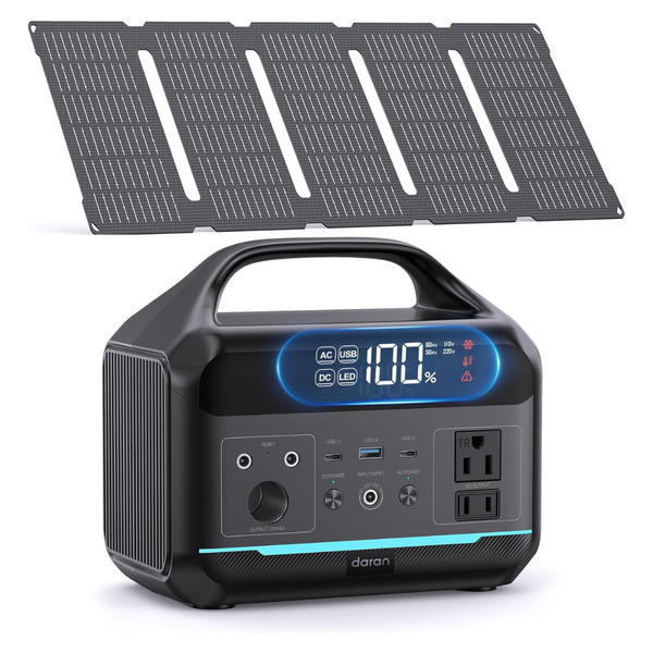 DARAN 192Wh Solar Generator With 30W Panel, 300W Portable Power
