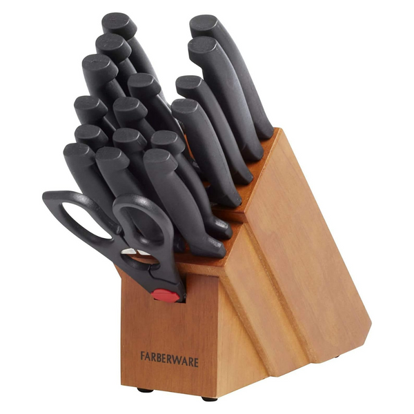 18-Piece Farberware High Carbon Stainless Steel Knife Block Set