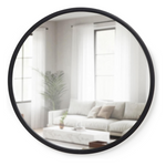 Umbra Hub 24" Round Wall Mirror With Rubber Frame