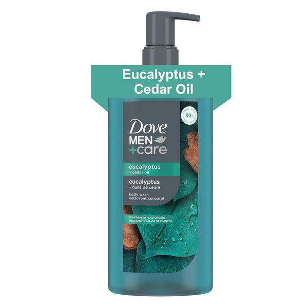 26 oz Dove Men+Care Relax Plant Based Body Wash Eucalyptus & Cedar Oil
