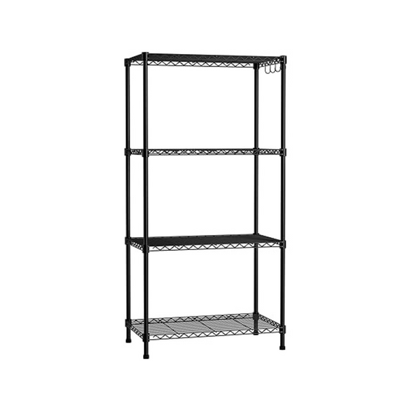 Workpro 4 Tier Metal Adjustable Storage Shelves With Hooks