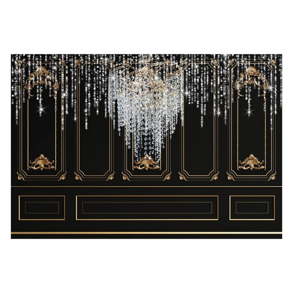 8' x 6' Vinyl Luxurious Chandelier Backdrop