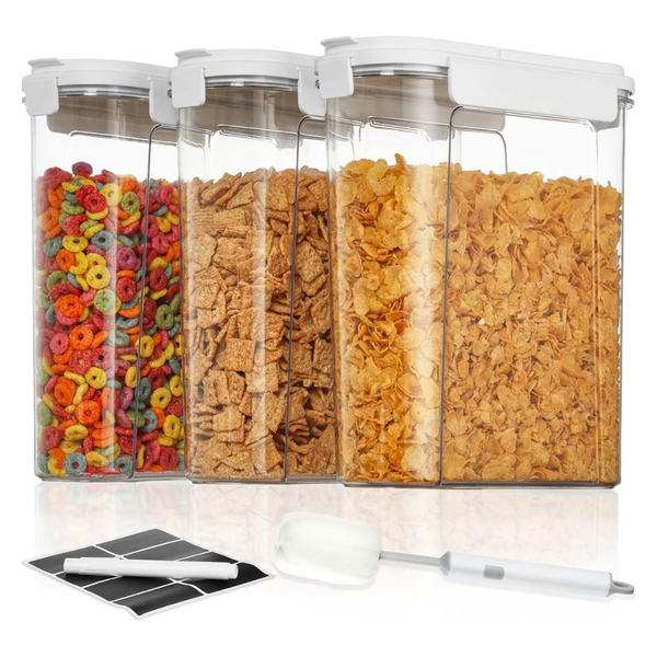 3-Pieces Vtopmart Airtight Cereal Containers Set