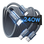 2-Pack LISEN 240W 6.6-Ft USB-C to USB-C Charging Cable
