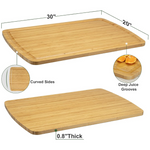 30" x 20" Bamboo Wood Stove Top Cover Cutting Board