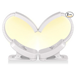 2-Pack Rechargeable 10-LED Reading Table Lamp with Clamp