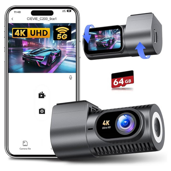 Cievie 4K Front Dash Cam Front With 1.5" Display