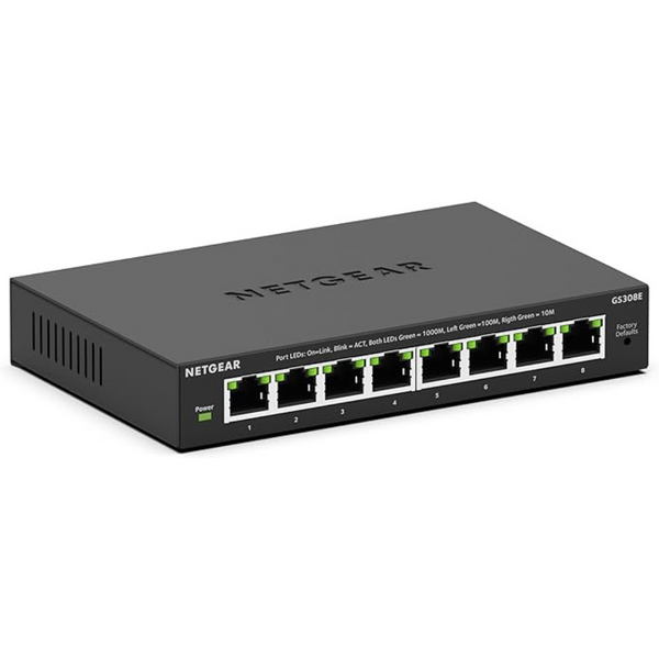 Netgear GS308E 8-Port Gigabit Ethernet Easy Smart Managed Switch