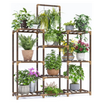 EnHomee 3 Tiers Tall Wooden Plant Stand For 12 Pots