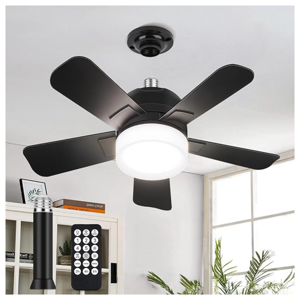 16.5" Socket Fan Light With Timing Functions & 5 Speeds