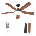 BritMo 52" Ceiling Fans With Lights & Remote Control