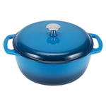 Amazon Basics 6-Quart Heavy-Duty Cast Iron Dutch Oven Pot With Lid (2 Colors)