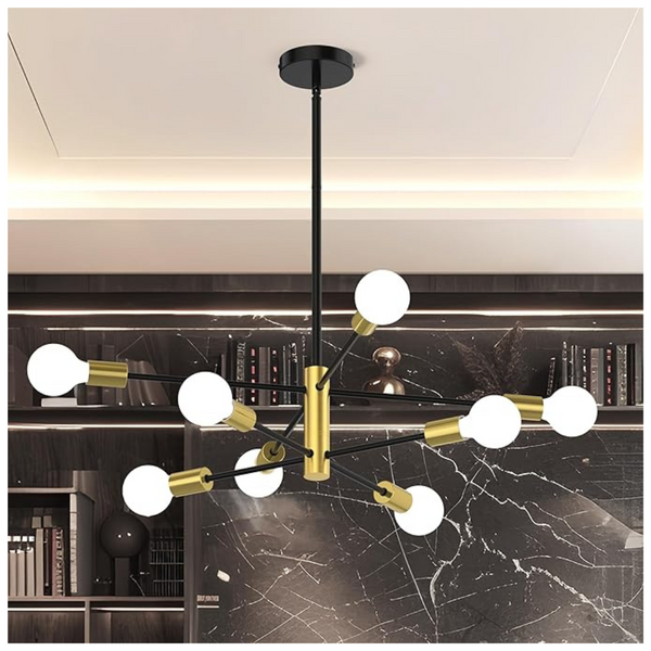Mid Century Modern Sputnik Chandelier 8-Light