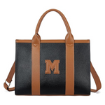 Women's Leather Tote Bag W/ Compartments & Adjustable Strap