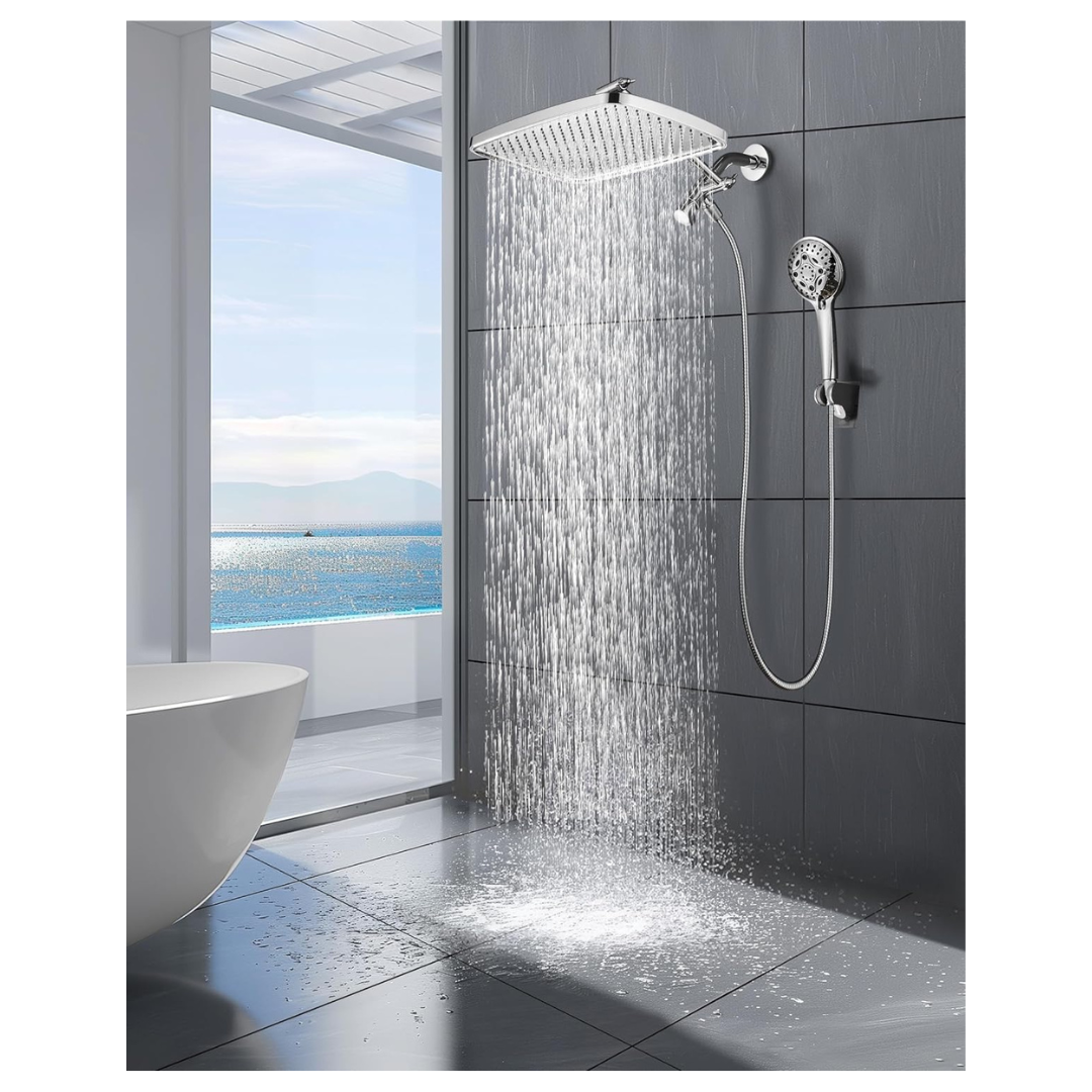 Cobbe 12'' Rain Dual Shower Head With Extension Arm