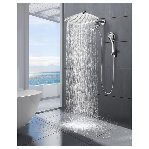 Cobbe 12'' Rain Dual Shower Head With Extension Arm