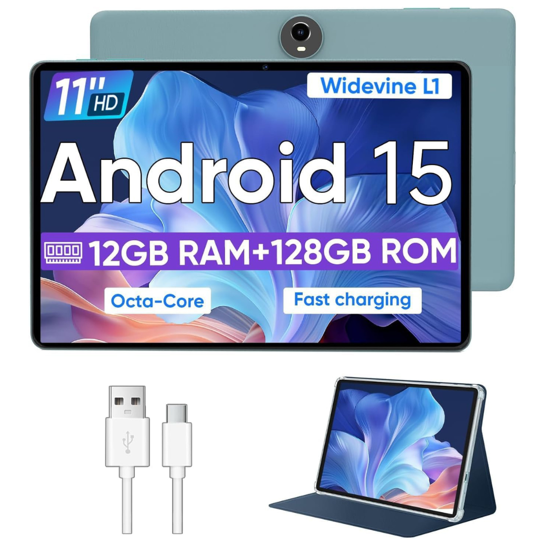Wxunja C5-PTB-LAN 11" 128GB Wi-Fi Android Tablet