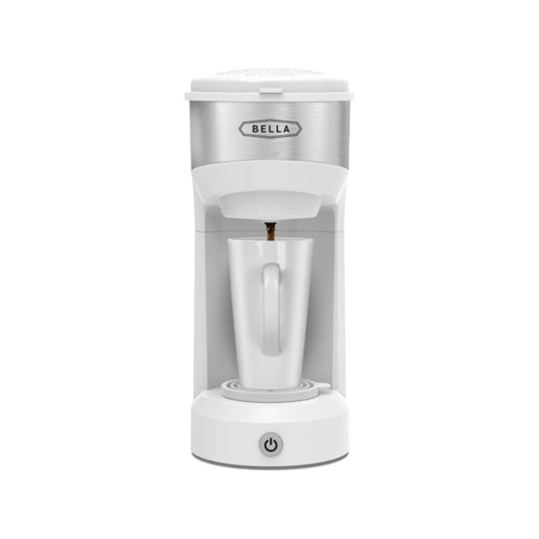 Bella 14oz Dual Brew Single Serve Coffee Maker (White)