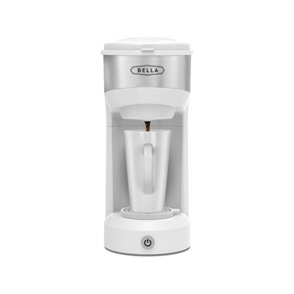 Bella 14oz Dual Brew Single Serve Coffee Maker (White)