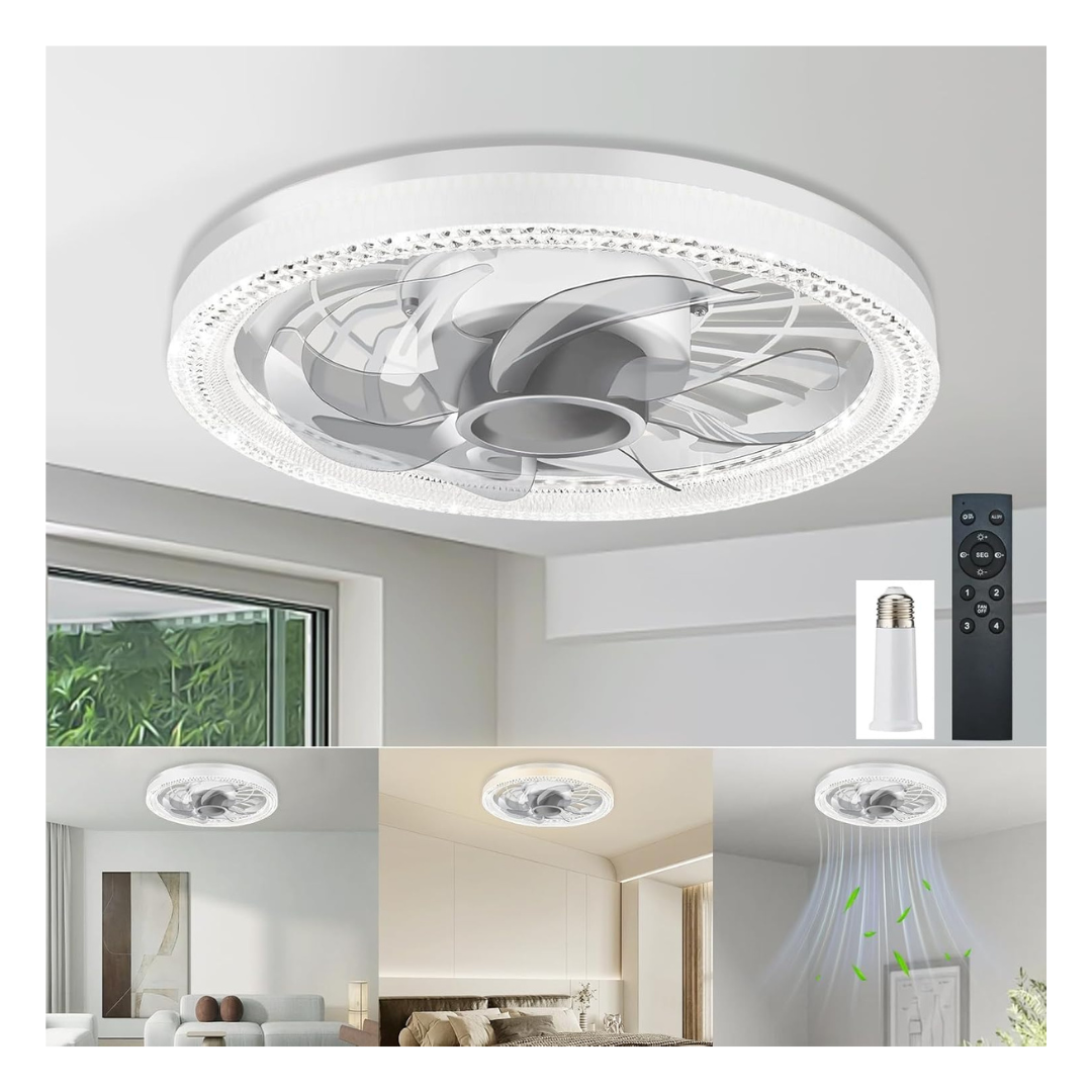 Deyagoo 12'' Screw-In LED Ceiling Fan Light With Remote