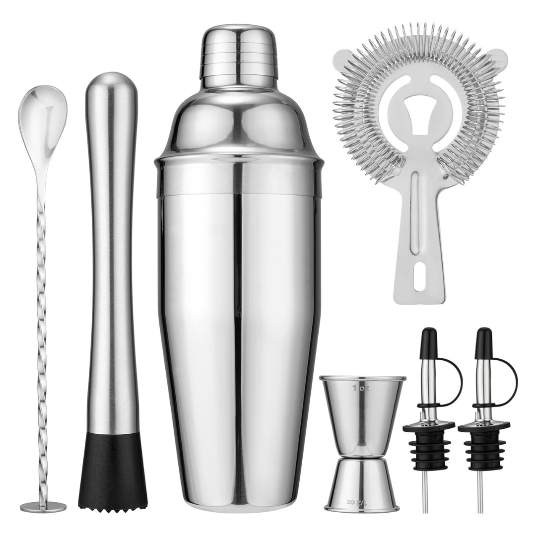7-Pieces Stainless Steel Cocktail Shaker Set