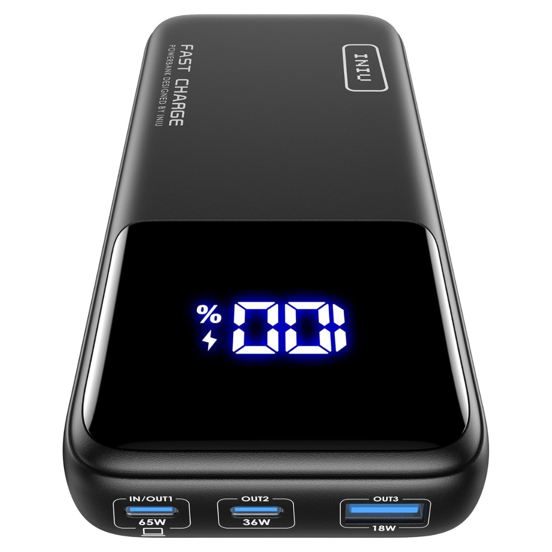 INIU 65W 20000mAh USB-C Portable Power Bank Laptop Charger