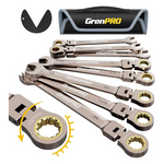 9-Piece Grenpro Flex Head SAE Ratcheting Wrench Set (5/16"-3/4")