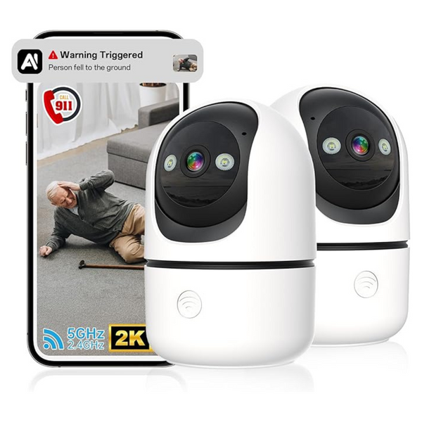 2-Pack Gyliziex Indoor Security 2K WiFi Camera