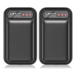 2-Pack 2-in-1 Portable Electric Rechargeable Hand Warmers (Black)