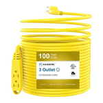 K Kasonic 100ft 3 Outlet Extension Cord