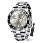 Olevs Men's Stainless Steel Business Dress Analog Quartz Watch