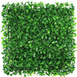 12-Piece 10" x 10" Artificial Boxwood Grass Wall Panels