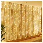 Hxweiye 9.8' x 9.8' USB Plug 8 Modes LED Fairy Curtain Light
