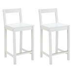 Set Of 2 Amazon Basics Wooden Bar Stool With Backrest 24"