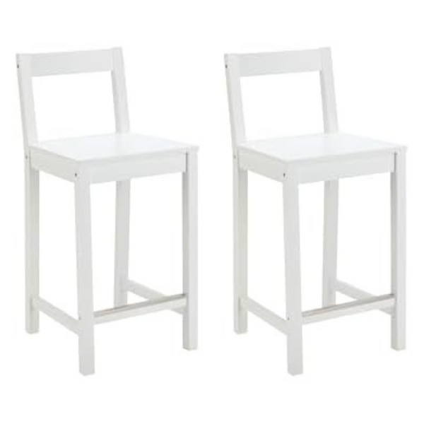Set Of 2 Amazon Basics Wooden Bar Stool With Backrest 24"