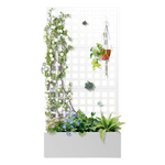 71" x 35" Metal Raised Garden Bed With Trellis