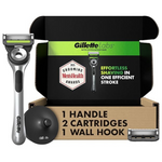 Gillette Labs 5-Blade Men's Razor Kit W/Handle, Blades, Shower Hook