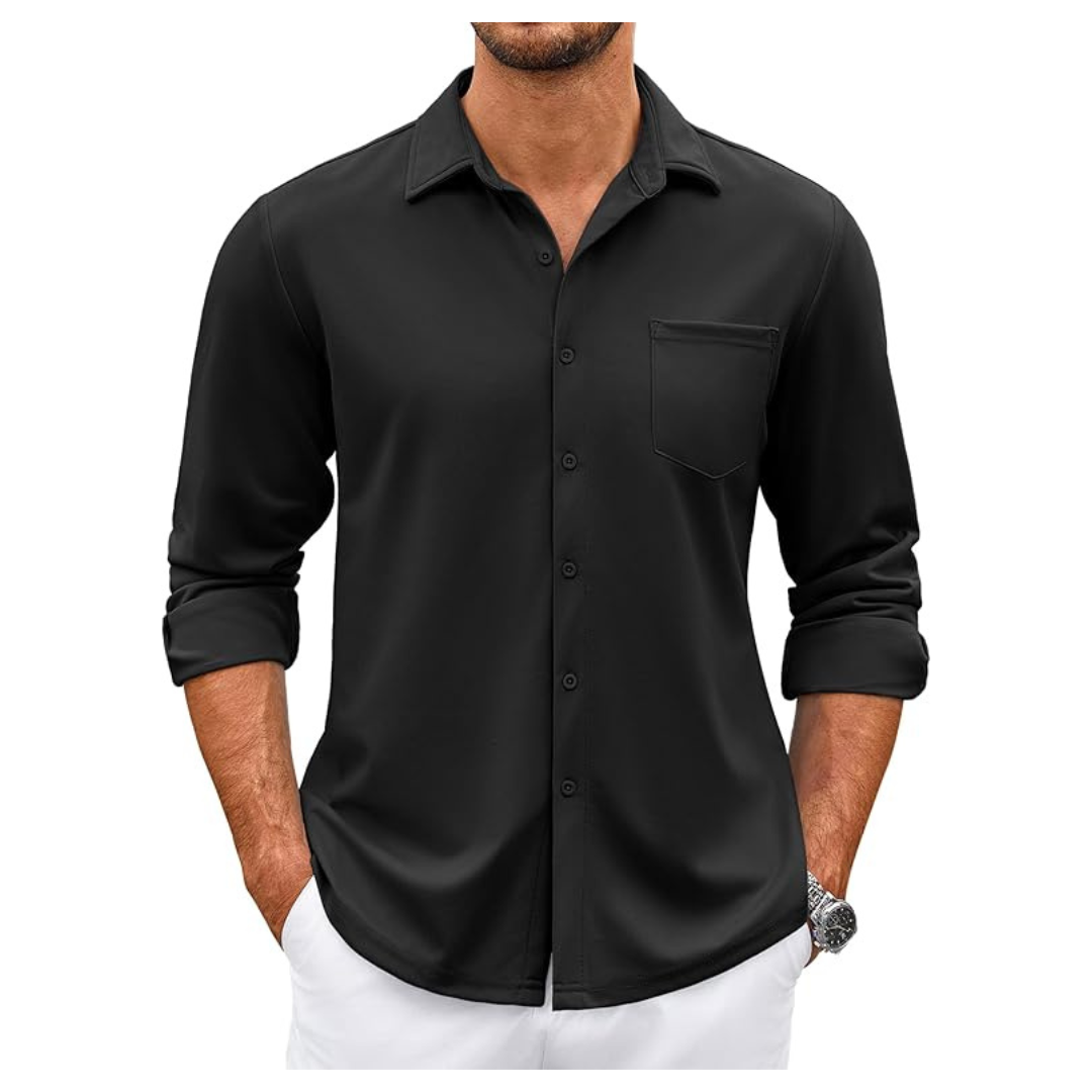 Coofandy Men's Wrinkle Free Long Sleeve Button Up Casual Shirts