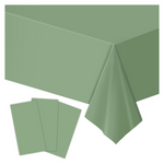 3-Piece 54" x 108" Waterproof Disposable Plastic Tablecloth