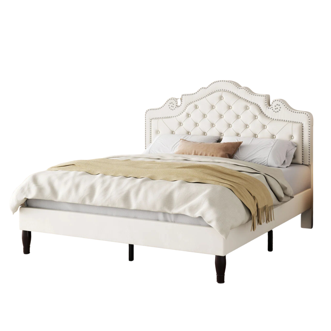 Lark Manor Antonious Upholstered Platform Bed (Queen)