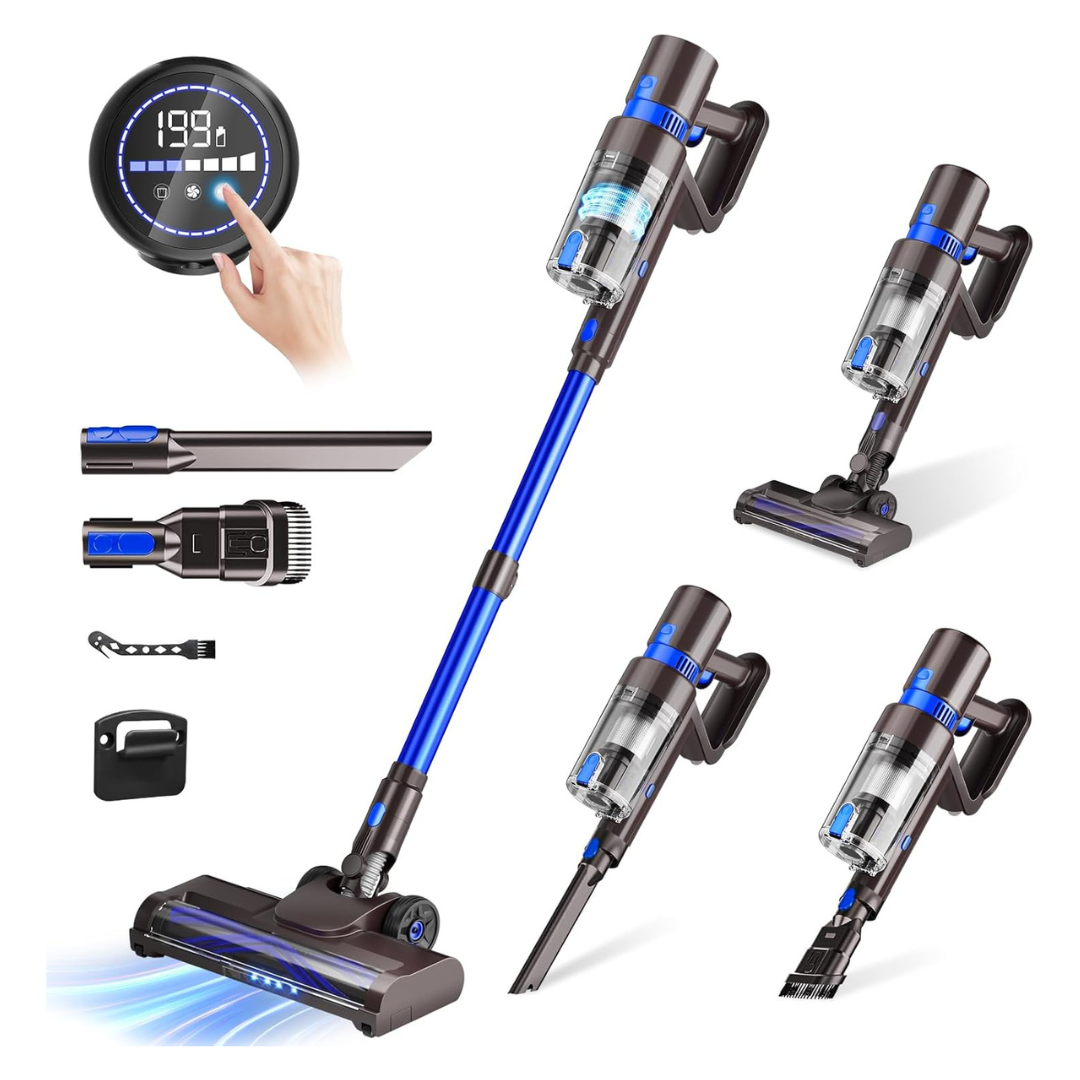 Cordless 550W 45KPA Suction Vacuum Cleaner With Touch Screen
