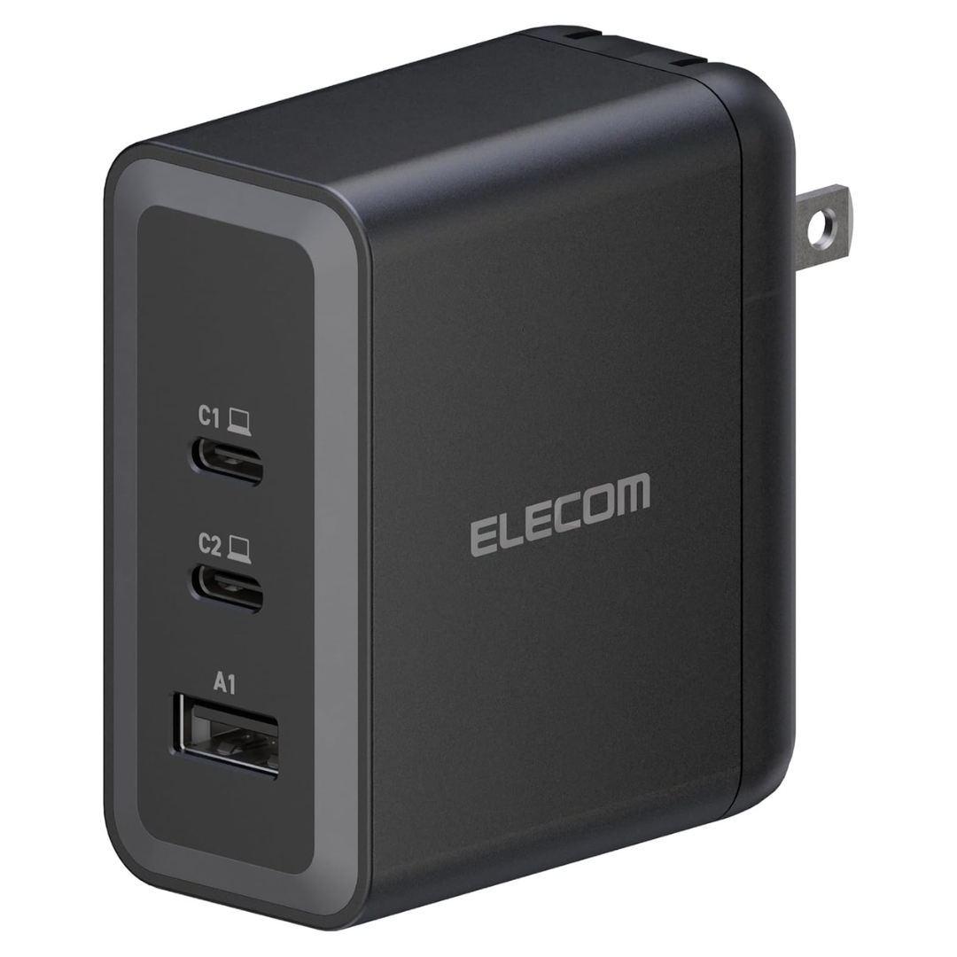 Elecom 100W GaN II Smart PD USB C Wall Charger Block